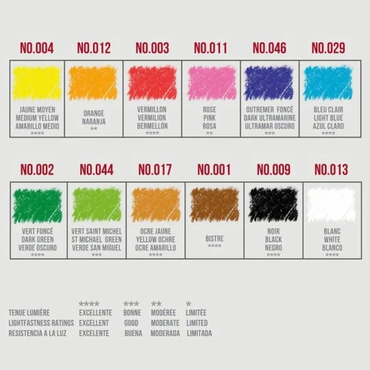 SET MATITE PASTEL (12 PEZZI) - CONTÉ À PARIS