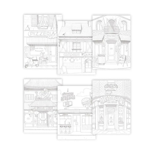 COLORING BOOK ODELIA SHOP FRONTS