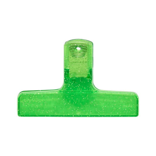 PLASTIC CLIP GLITTER VERDE PENCO