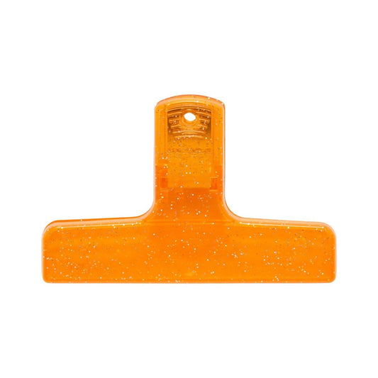 PLASTIC CLIP GLITTER ARANCIONE PENCO