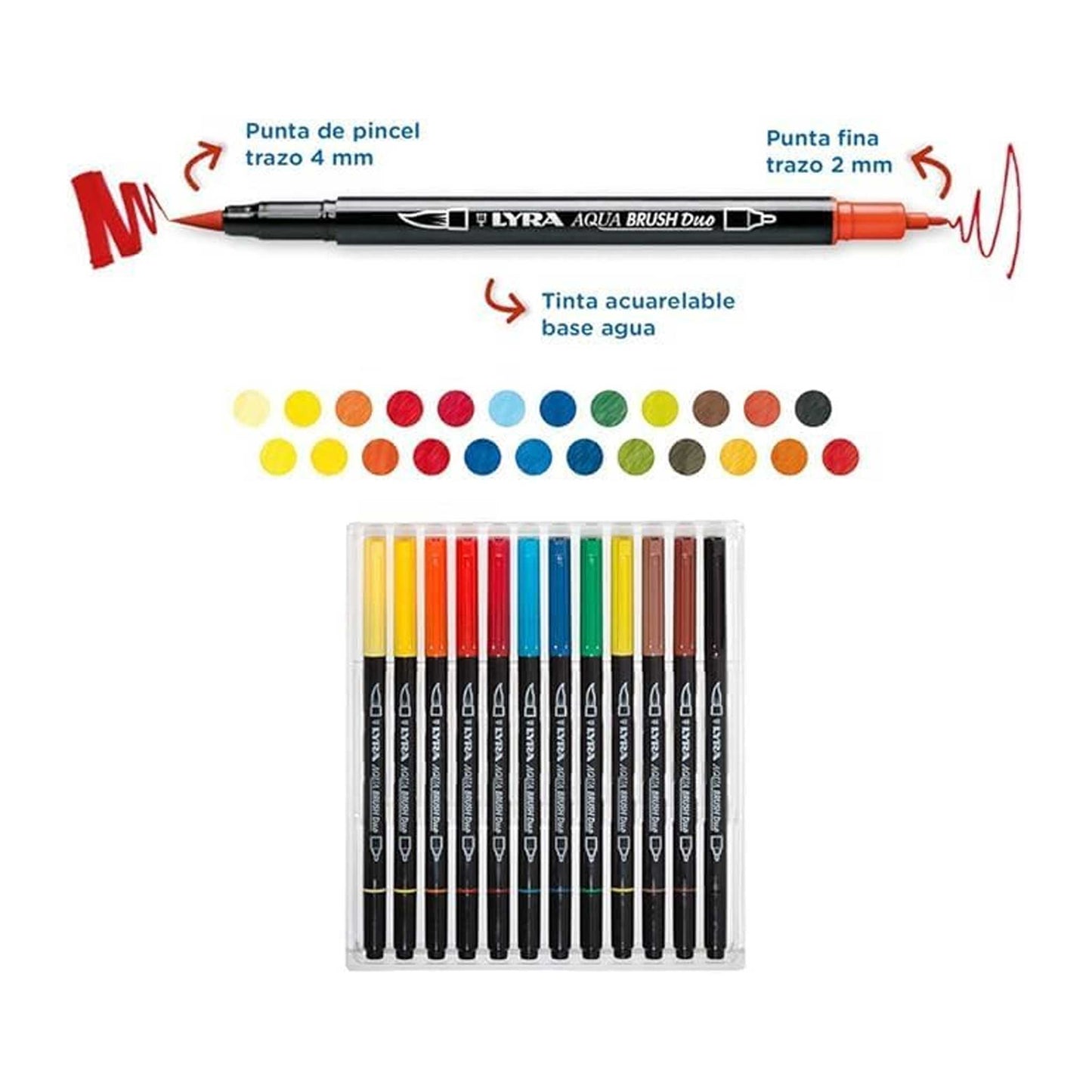 SET 12 PENNARELLI ACQUA BRUSH LYRA