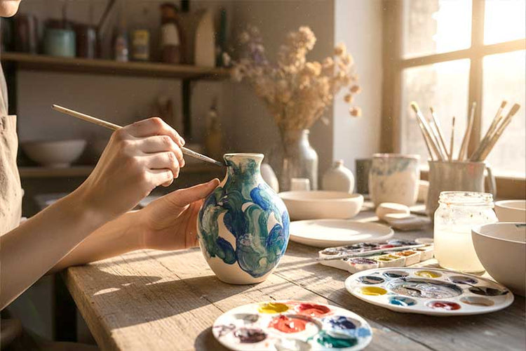 Ceramica e decorazione su stoffa