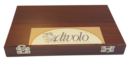 SET PASTEL (40 PEZZI) IN COFANETTO DI LEGNO - DIVOLO FIRENZE