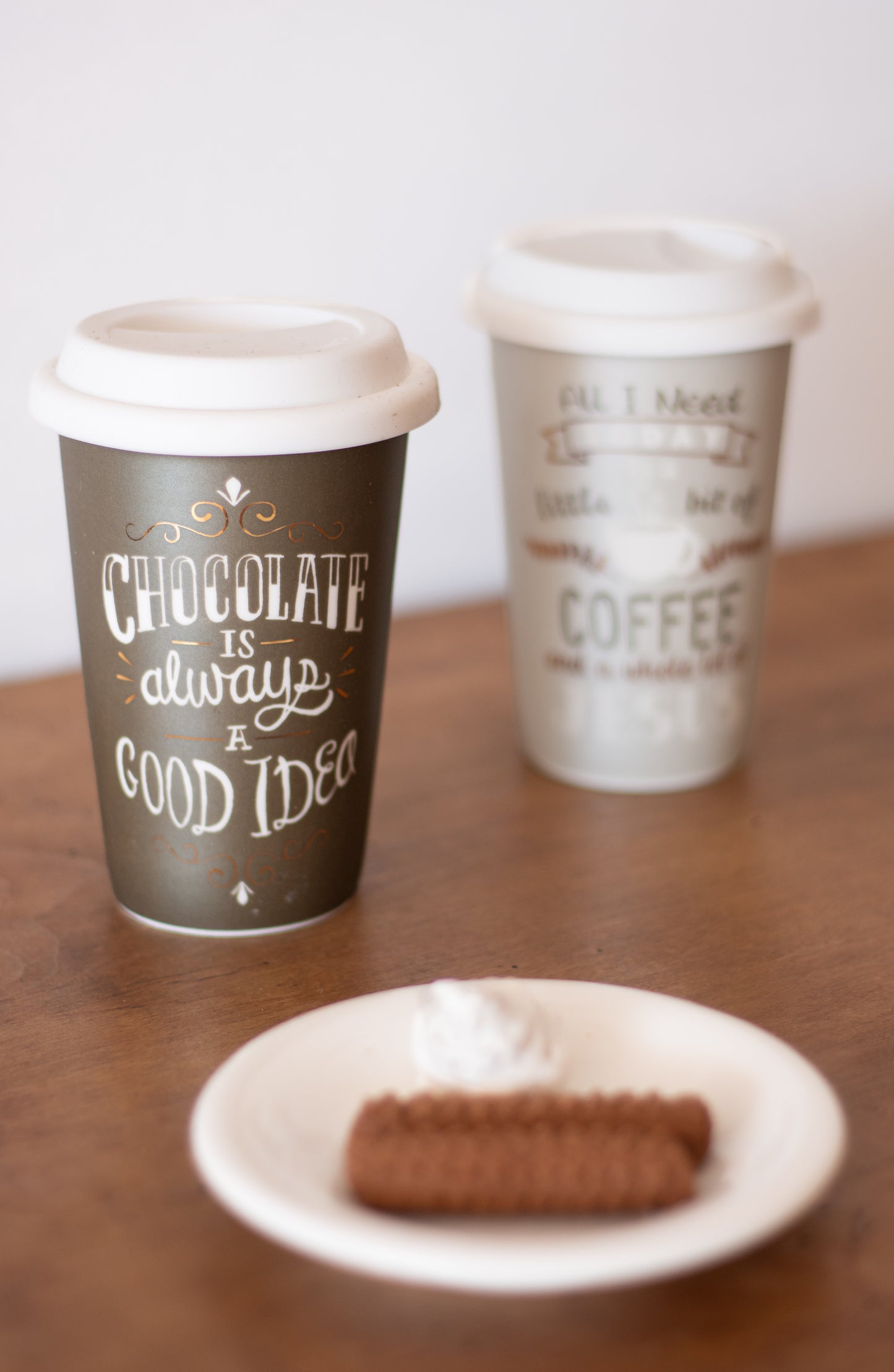 TRAVEL MUG COFFEE AND CHOCOLATE