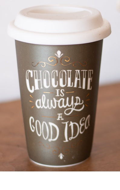 TRAVEL MUG COFFEE AND CHOCOLATE