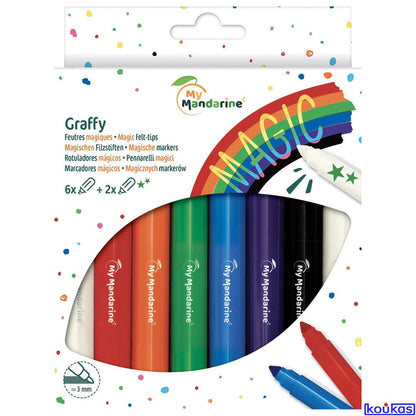 SET 6 PZ. PENNARELLI GRAFFY MAGIC