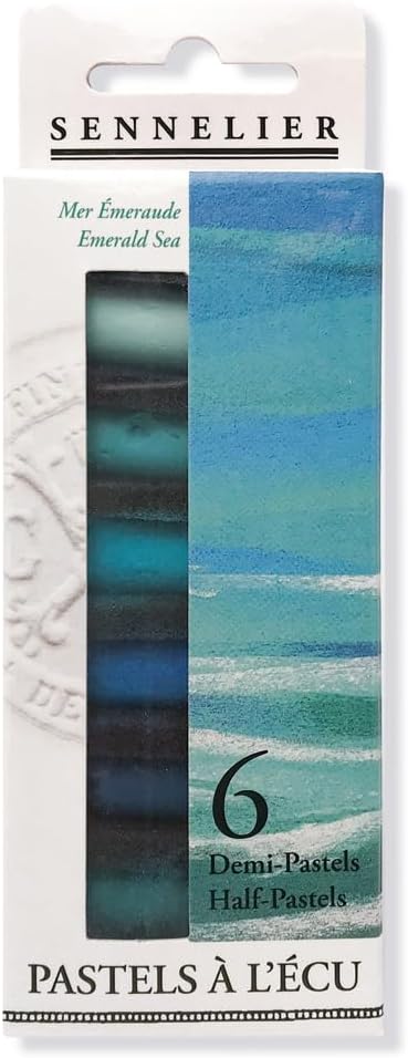 SET 6 MEZZI PASTELLI "MARE SMERALDO" - SENNELIER