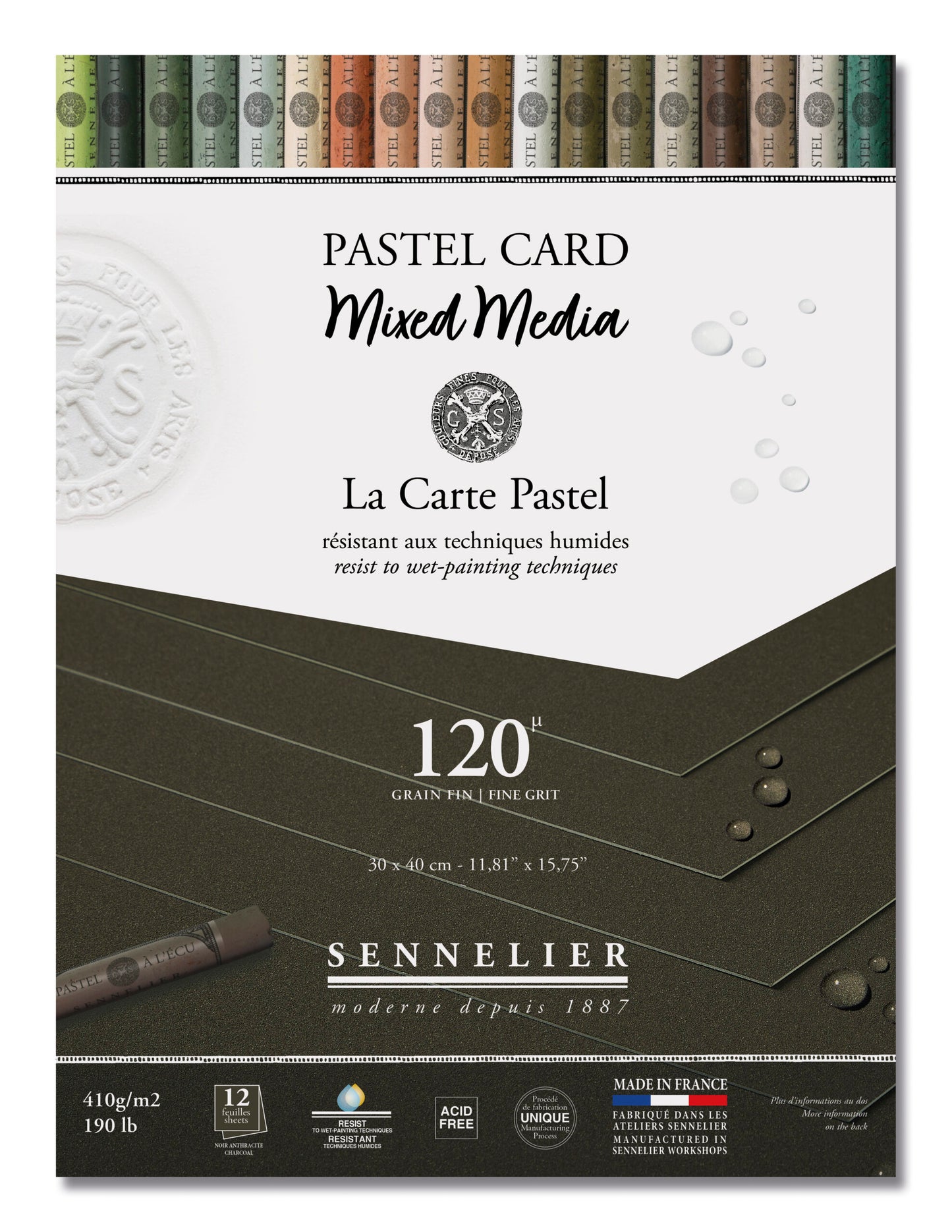 PASTEL CARD - BLOCCO CARTA MIXED MEDIA - SENNELIER - (ANTRACITE)