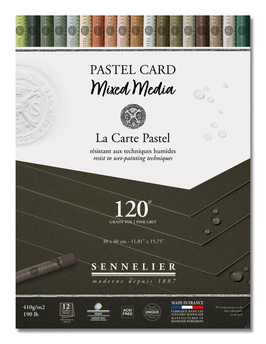 PASTEL CARD - BLOCCO CARTA MIXED MEDIA - SENNELIER - (ANTRACITE)