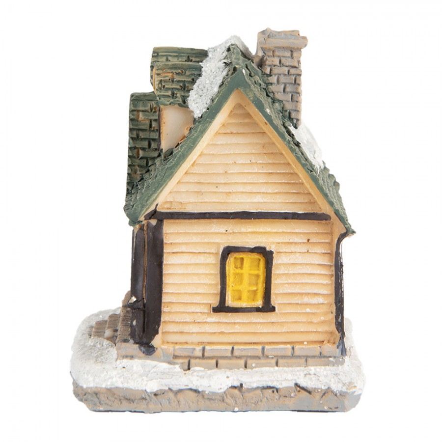 CASETTA NATALIZIA A LED - BEIGE/VERDE