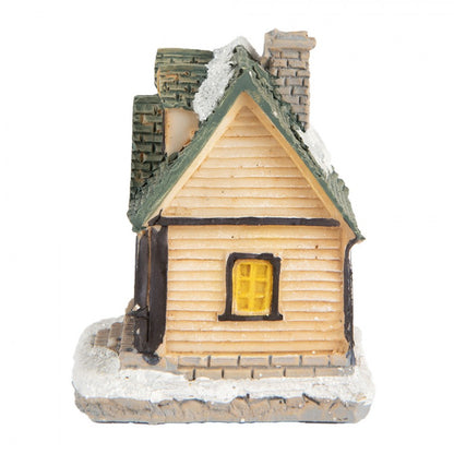 CASETTA NATALIZIA A LED - BEIGE/VERDE