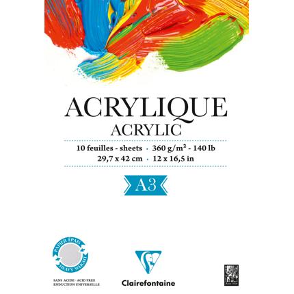 BLOCCO CARTA "ACRYLIQUE" A3