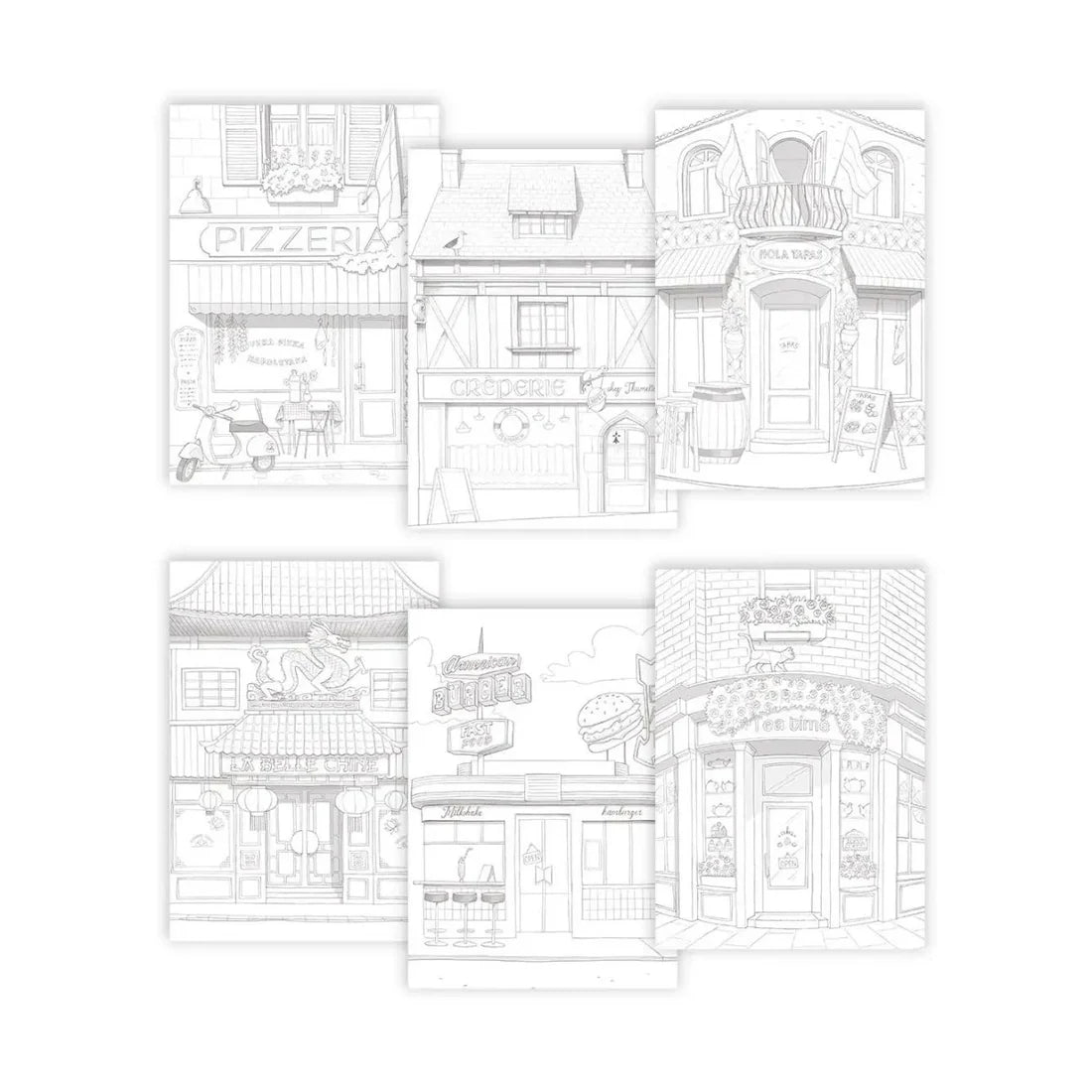 COLORING BOOK ODELIA SHOP FRONTS