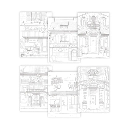COLORING BOOK ODELIA SHOP FRONTS