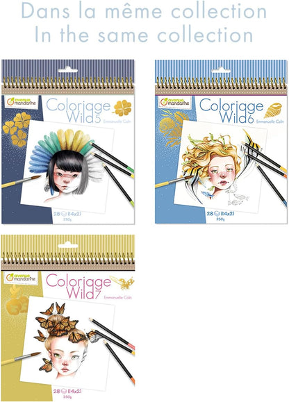COLORING BOOK WILD 5 AVENUE MANDARINE