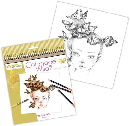 COLORING BOOK WILD 7 AVENUE MANDARINE