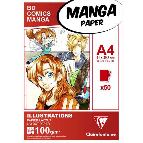 BLOCCO CARTA PER MANGA - A4