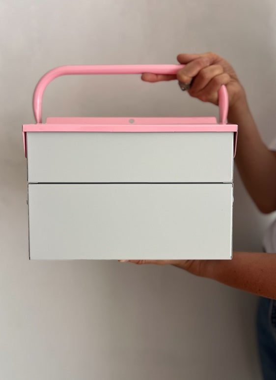 TOOLBOX OFFICINA - grigio&rosa