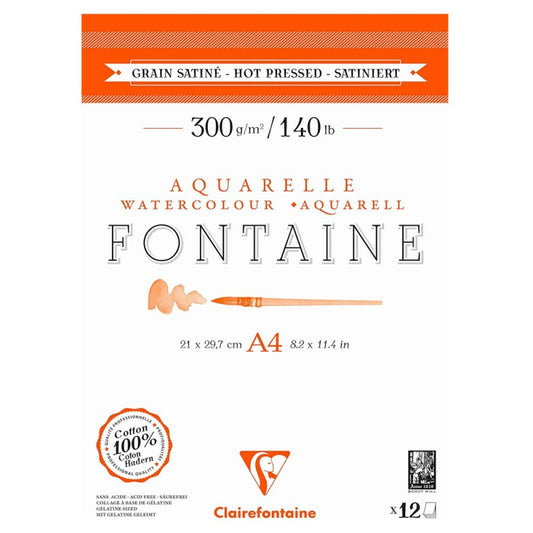 BLOCCO CARTA "AQUARELLE" A4 - FONTAINE