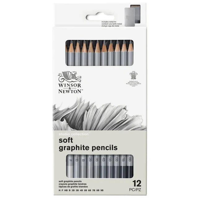 SET 12 MATITE IN GRAFITE MORBIDA - Winsor & Newton