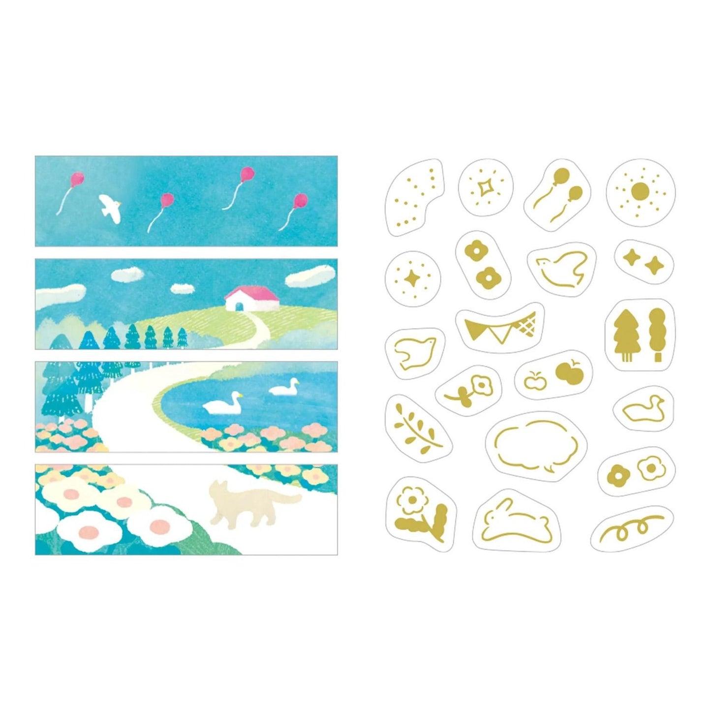 KITTA COLLAGE WASHI TAPE HILL