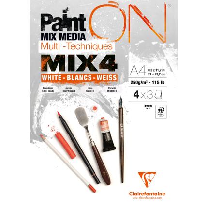 BLOCCO CARTA "MIX4" A4 - PAINT ON