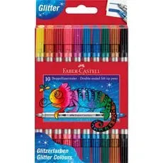 PENNARELLI DOPPIA PUNTA GLITTER 10pz.