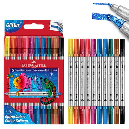 PENNARELLI DOPPIA PUNTA GLITTER 10pz.