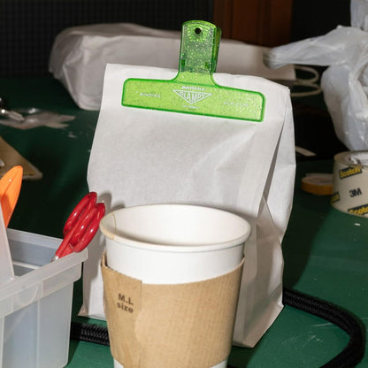 PLASTIC CLIP GLITTER VERDE PENCO