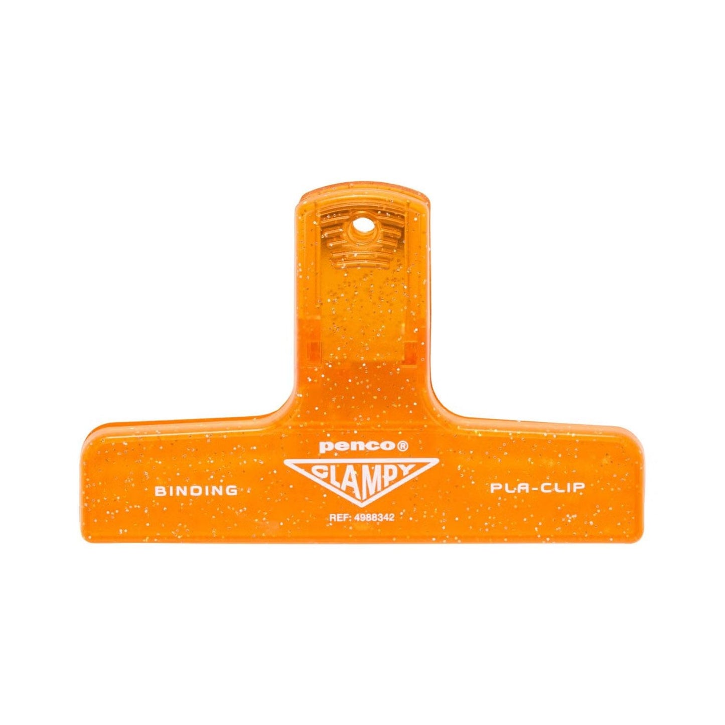 PLASTIC CLIP GLITTER ARANCIONE PENCO