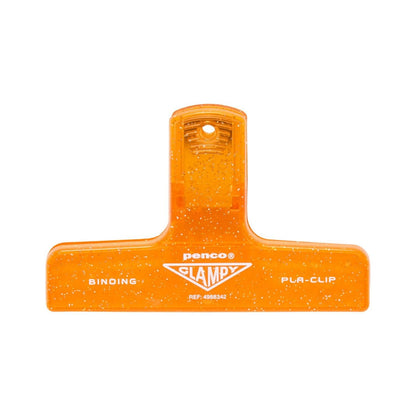 PLASTIC CLIP GLITTER ARANCIONE PENCO