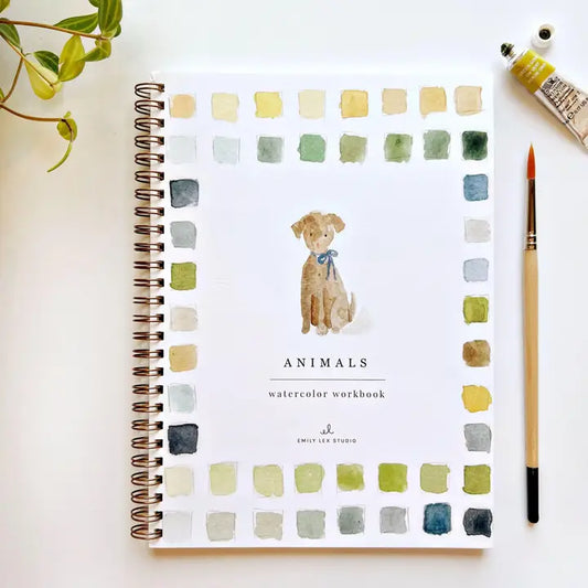 QUADERNO DA COLORARE AD ACQUERELLO A TEMA ANIMALI