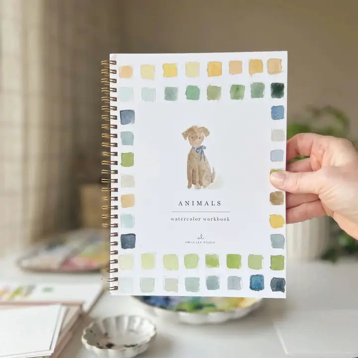 QUADERNO DA COLORARE AD ACQUERELLO A TEMA ANIMALI