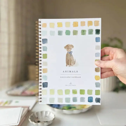 QUADERNO DA COLORARE AD ACQUERELLO A TEMA ANIMALI