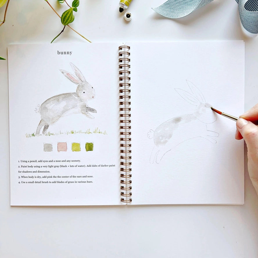 QUADERNO DA COLORARE AD ACQUERELLO A TEMA ANIMALI