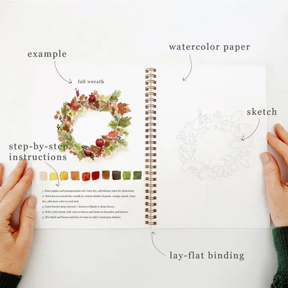 QUADERNO DA COLORARE AD ACQUERELLO A TEMA AUTUNNO
