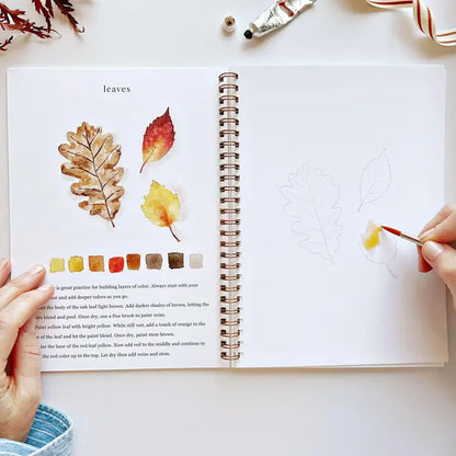QUADERNO DA COLORARE AD ACQUERELLO A TEMA AUTUNNO
