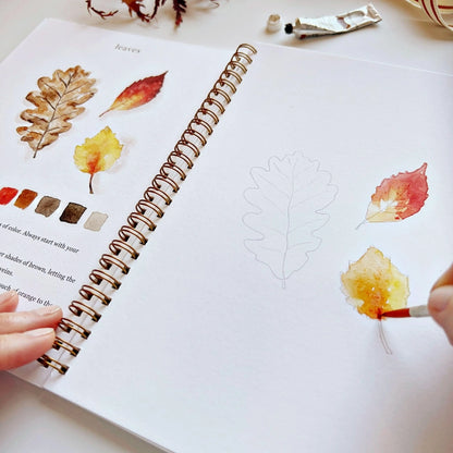 QUADERNO DA COLORARE AD ACQUERELLO A TEMA AUTUNNO