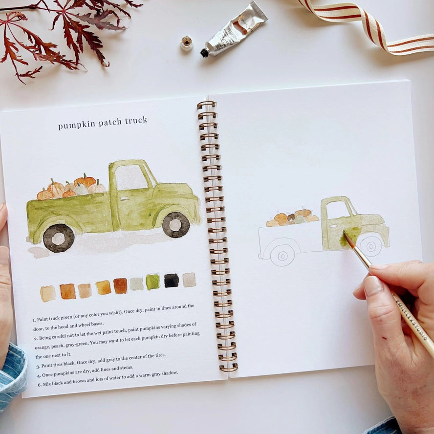 QUADERNO DA COLORARE AD ACQUERELLO A TEMA AUTUNNO