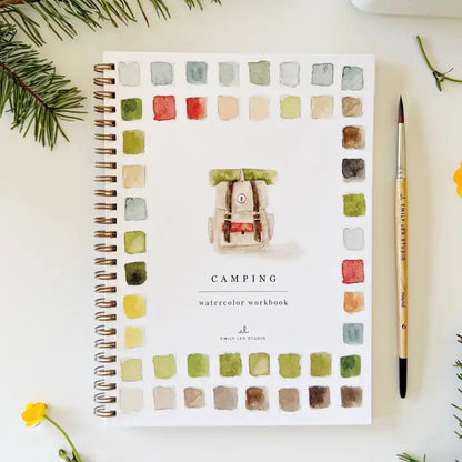 QUADERNO DA COLORARE AD ACQUERELLO A TEMA CAMPEGGIO