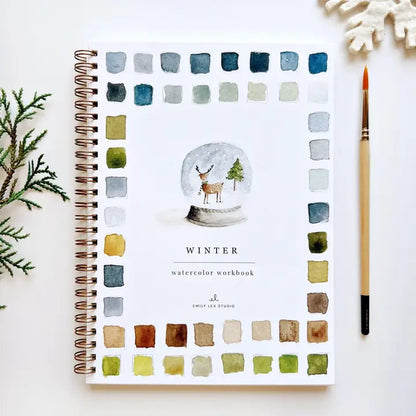 QUADERNO DA COLORARE AD ACQUERELLO A TEMA INVERNO