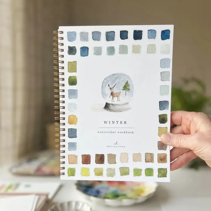QUADERNO DA COLORARE AD ACQUERELLO A TEMA INVERNO