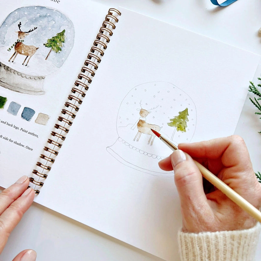 QUADERNO DA COLORARE AD ACQUERELLO A TEMA INVERNO