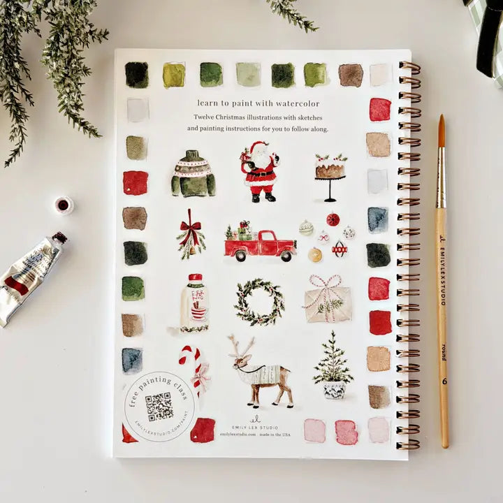 QUADERNO DA COLORARE AD ACQUERELLO A TEMA NATALE