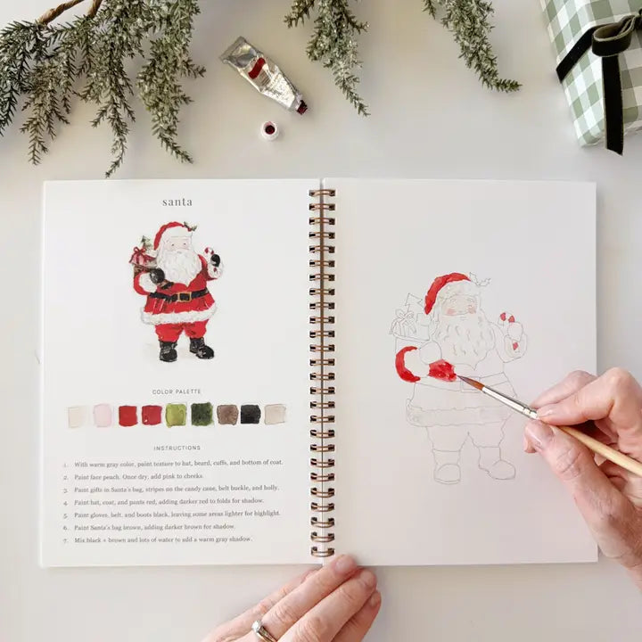 QUADERNO DA COLORARE AD ACQUERELLO A TEMA NATALE