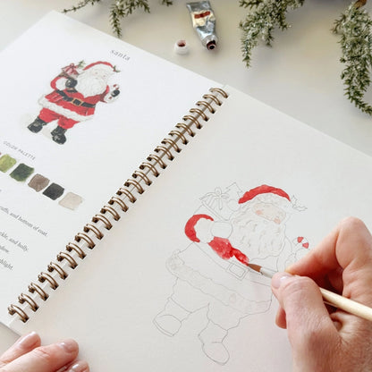 QUADERNO DA COLORARE AD ACQUERELLO A TEMA NATALE