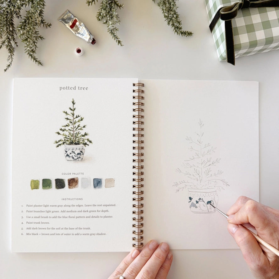 QUADERNO DA COLORARE AD ACQUERELLO A TEMA NATALE
