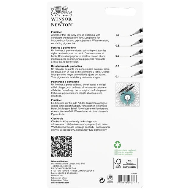 SET FINLINER "NERO" - WINSOR & NEWTON