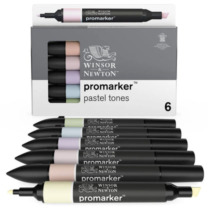 PROMARKER SET 6 COLORI PASTELLO - Winsor & Newton