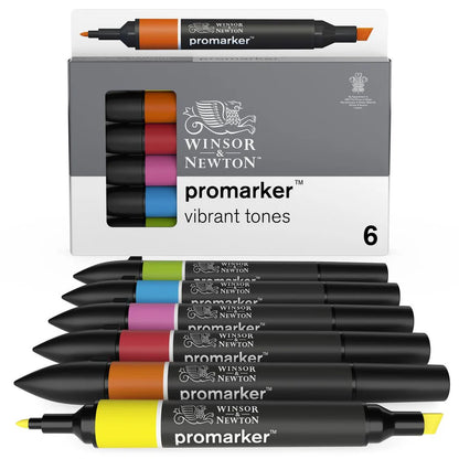 PROMARKER SET 6 VIBRANT TONES - Winsor & Newton